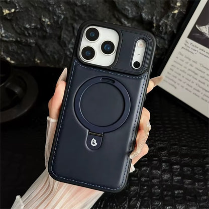 Black Bracket Holder MagSafe Kickstand Case for iPhone 17 Pro Max