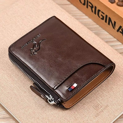 [FREE SHIPPING] PREMIUM VINTAGE LEATHER ZIP WALLET FOR MEN