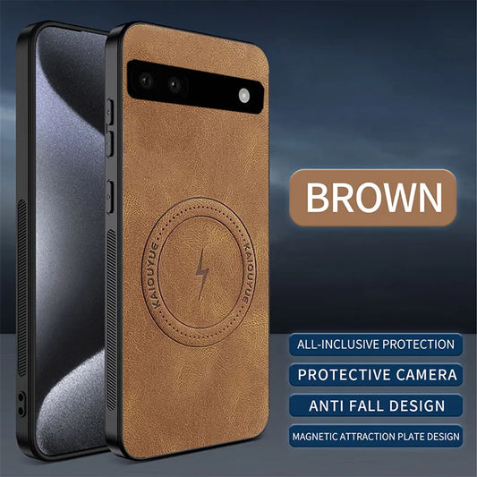 [FREE SHIPPING] SLIM MAGSAFE LEATHER CASE FOR GOOGLE PIXEL 6A