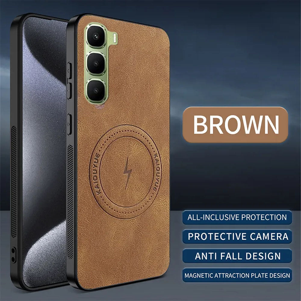 [FREE SHIPPING] SLIM MAGSAFE LEATHER CASE FOR INFINIX HOT 70 PRO