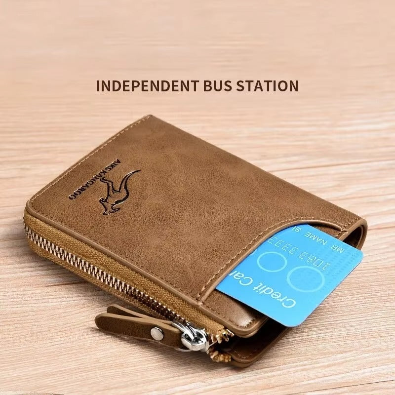 [FREE SHIPPING] PREMIUM VINTAGE LEATHER ZIP WALLET FOR MEN