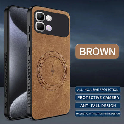 [FREE SHIPPING] SLIM MAGSAFE LEATHER CASE FOR INFINIX NOTE 60 PRO