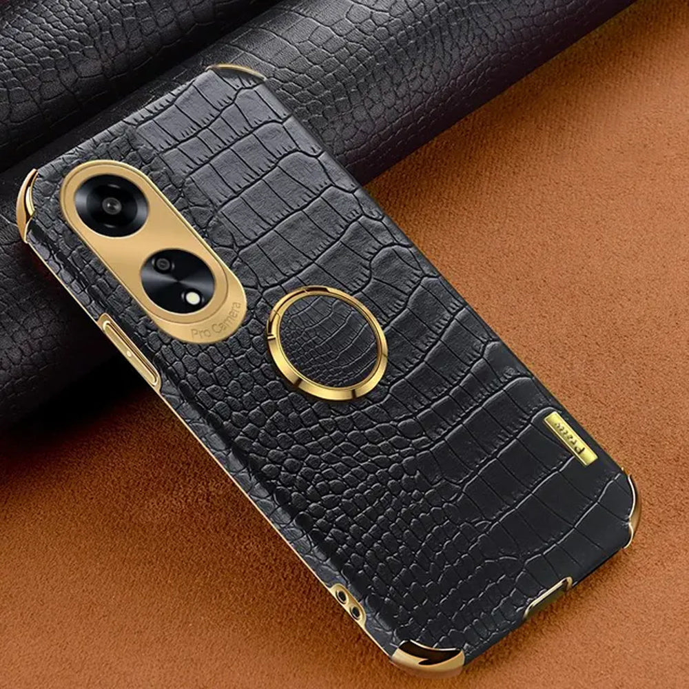 [ FREE SHIPPING] Crocodile Pattern Leather Case For Oppo A58