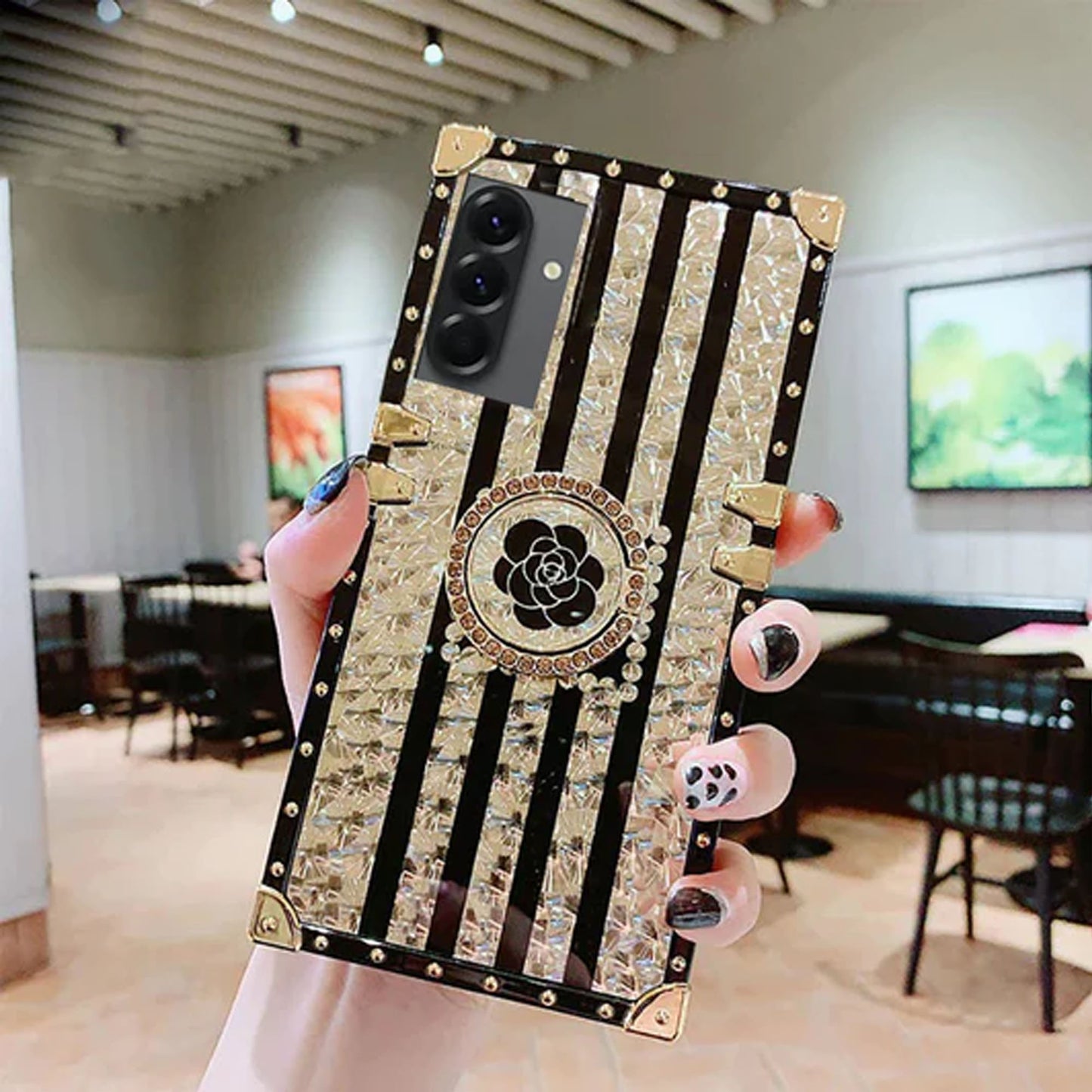 [ FREE SHIPPING] DIAMOND FASHION CASE WITH RING HOLDER FOR SAMSUNG A17