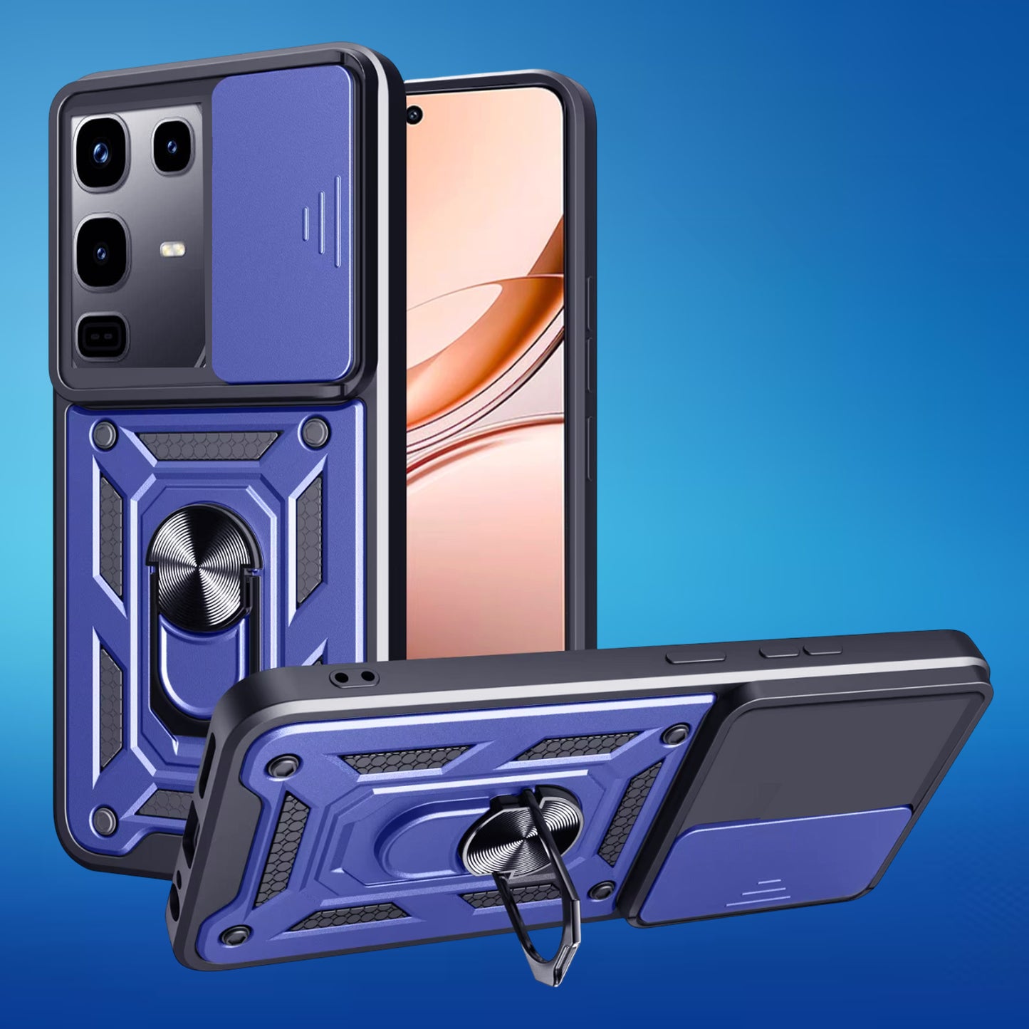 FREE SHIPPING] ARMOR SHOCKPROOF (WITH RING HOLDER) FULL PROTECTION CASE FOR INFINIX NOTE 50 PRO