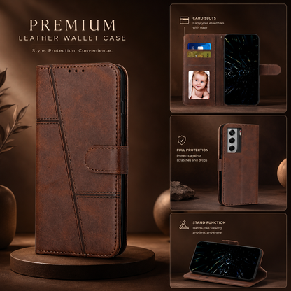 [FREE SHIPPING]BOOKLET LEATHER FLIP WALLET CASE FOR TECNO MODELS