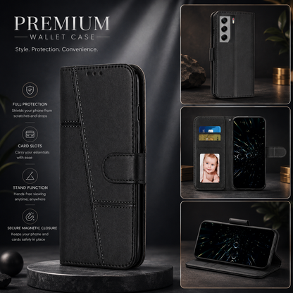 [FREE SHIPPING]BOOKLET LEATHER FLIP WALLET CASE FOR TECNO MODELS