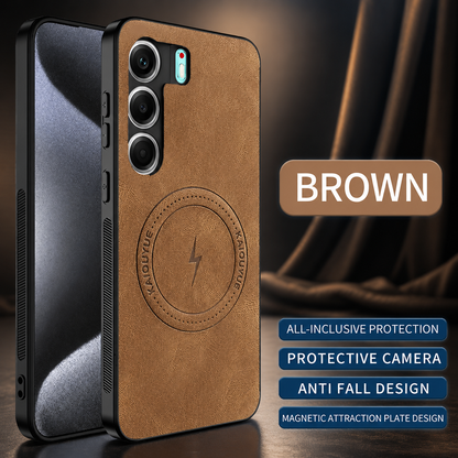 [FREE SHIPPING] SLIM MAGSAFE LEATHER CASE FOR TECNO MODELS