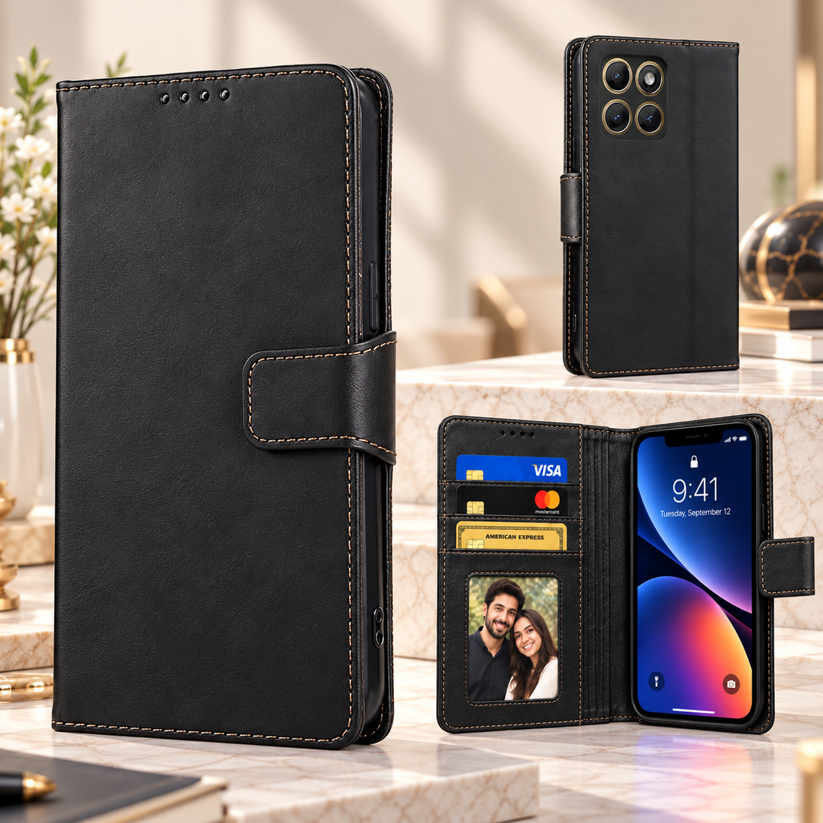 [FREE SHIPPING] LEATHER FLIP CASE FOR MOTOROLA MOTO EDGE 2026