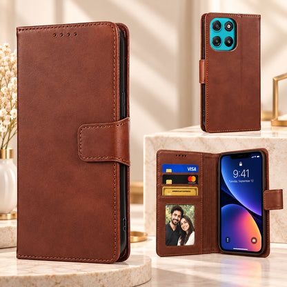 [FREE SHIPPING] LEATHER FLIP CASE FOR MOTOROLA MOTO G57 POWER/G67 POWER/G100/G100S