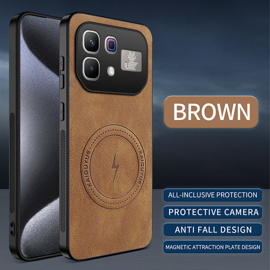 [FREE SHIPPING] SLIM MAGSAFE LEATHER CASE FOR INFINIX NOTE 60/NOTE 60 PRO