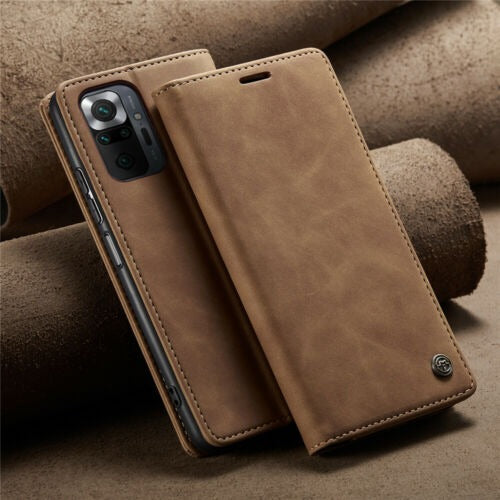 [FREE SHIPPING] CaseMe Retro Leather Case for Redmi Note 10 Pro  Book Style Flip Wallet Magnetic Cover Card Slots Case for Redmi Note 10 Pro