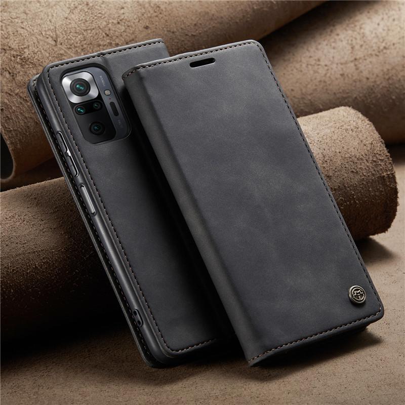[FREE SHIPPING] CaseMe Retro Leather Case for Redmi Note 10 Pro  Book Style Flip Wallet Magnetic Cover Card Slots Case for Redmi Note 10 Pro