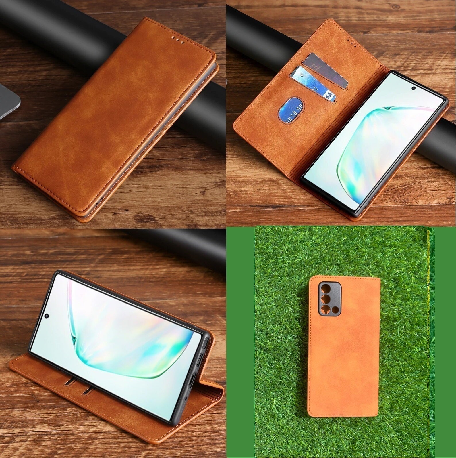 [FREE SHIPPING] Luxury Retro Stand Flip Leather Case For Oppo A95