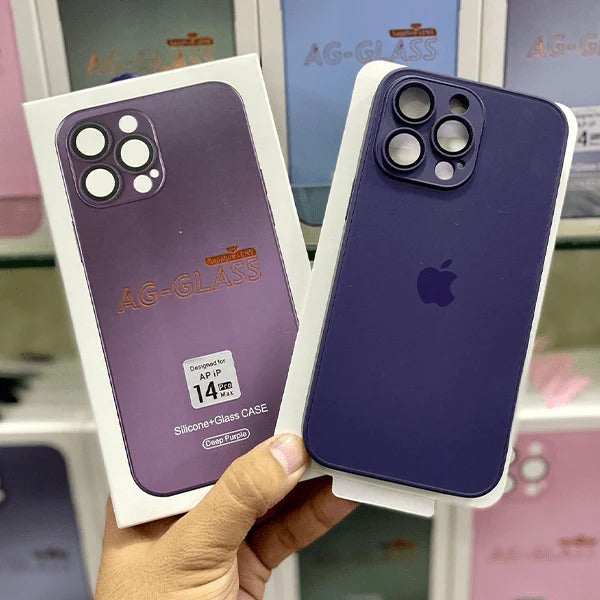 [ FREE SHIPPING] Deep Purple Matte Glass Case for iPhone 14 Pro Max