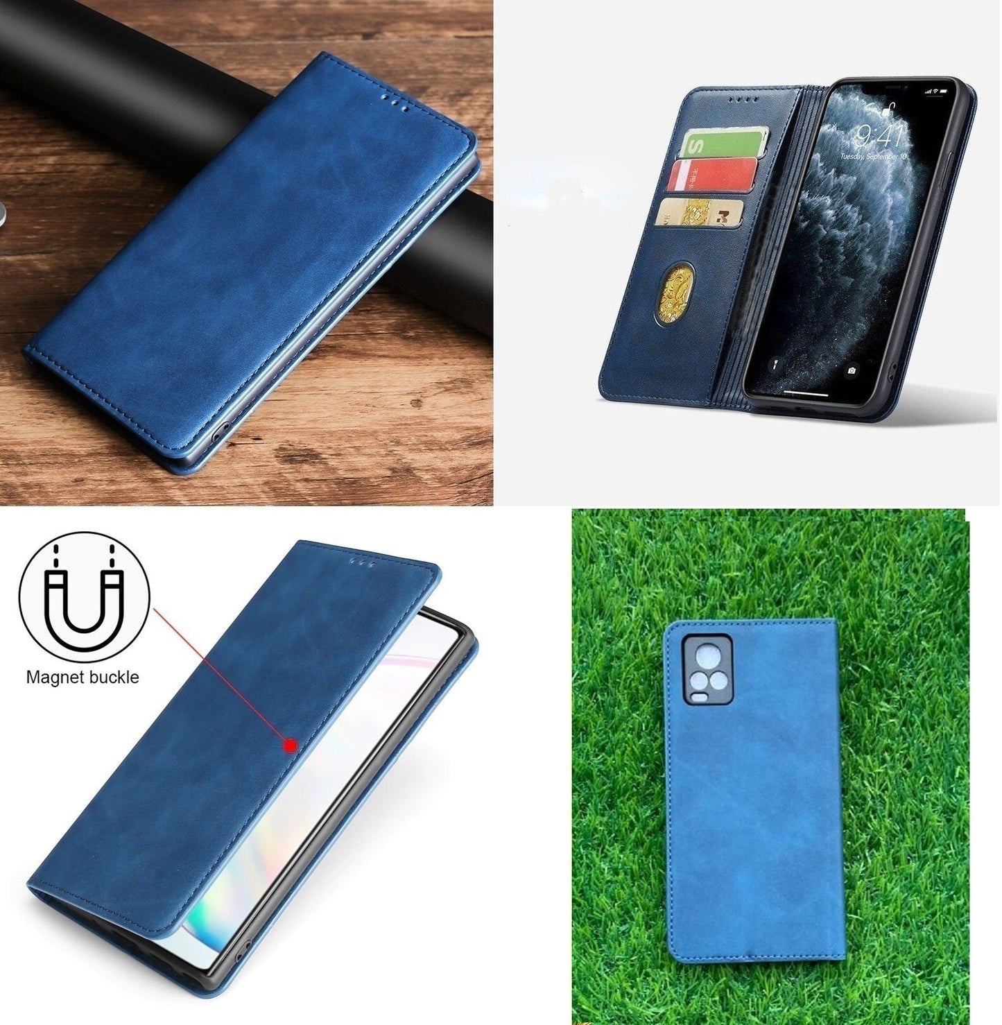 [FREE SHIPPING] LUXURY RETRO STAND FLIP LEATHER CASE FOR VIVO Y73