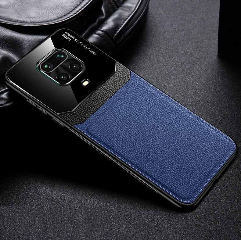 [FREE SHIPPING] Luxury Slim Leather Case Lens Shockproof BackCover For Redmi Note 9 Pro