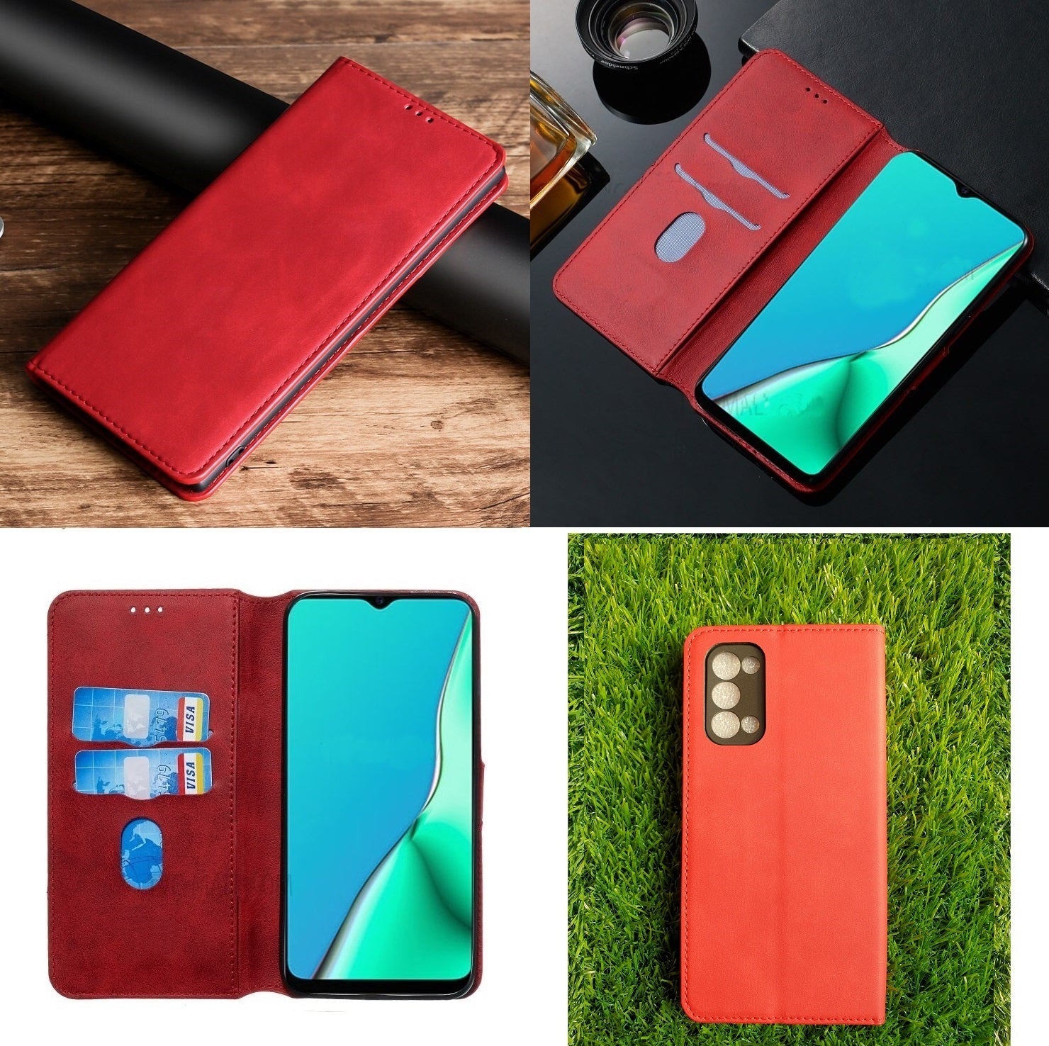 [FREE SHIPPING] Luxury Retro Stand Flip Leather Case For Oppo Reno 5