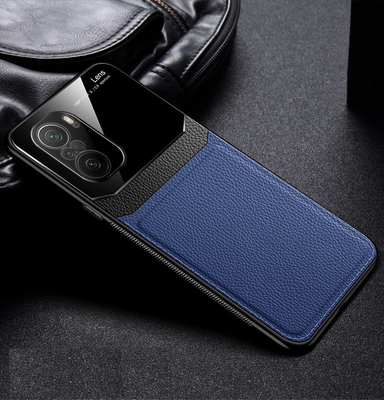 [ FREE SHIPPING] Luxury Slim Leather Case Lens Shockproof BackCover for Redmi Note 10 / Note 10s