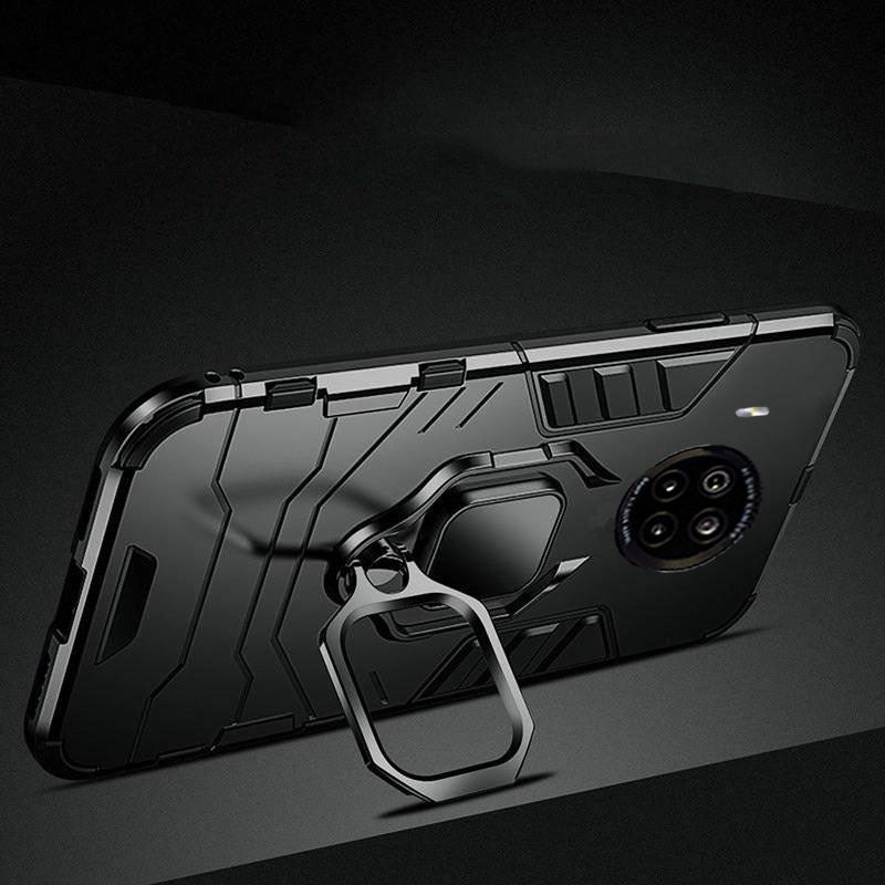 [FREE SHIPPING] Armor Shockproof (With Ring Holder) Full Protection Case For Huawei Y9a - Black