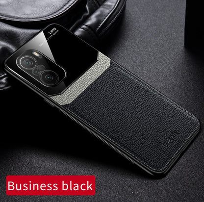 [ FREE SHIPPING] Luxury Slim Leather Case Lens Shockproof BackCover for Redmi Note 10 / Note 10s
