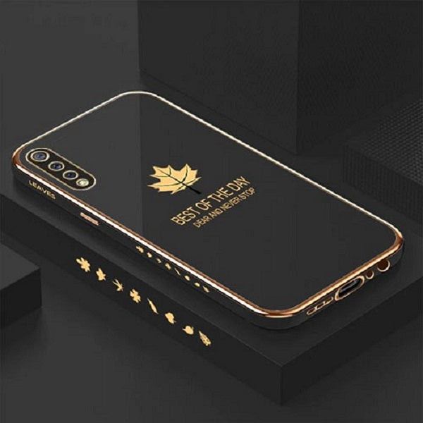 [ FREE SHIPPING] Luxury 6D Plating Case For Vivo S1 Maple Leaf Side Pattern Back Cover Soft Silicone Square Phone Cases