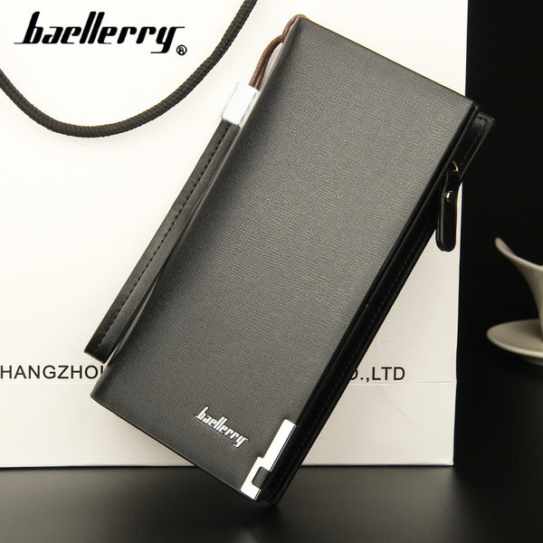 [FREE SHIPPING] Baellerry Long Phone Money Bag Clutch Men leather Wallet