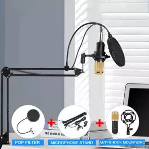 [FREE SHIPPING] Bm800 Microphone Recording Condenser Set for Professional Studios, Youtubers