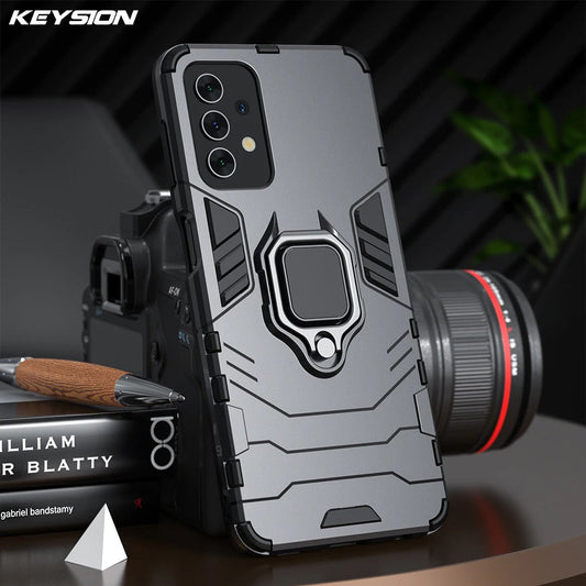 [ FREE SHIPPING] Samsung Galaxy A13,Armor Shockproof Stand Holder Cover - Black