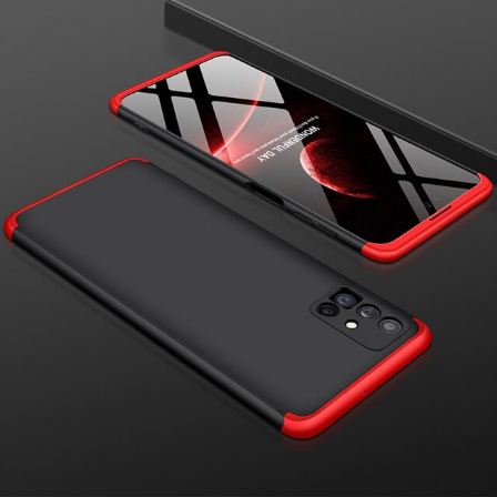 [ FREE SHIPPING] Samsung Galaxy M51 - Gkk Original Shock Proof Full Protection Cover 360 Case  - Red & Black