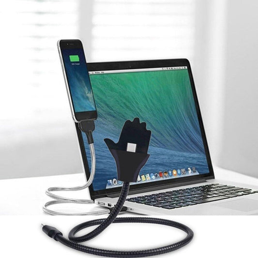 [FREE SHIPPING] Palm Support Data Cable Bendable Hose Car Charging Cable Snake Bracket Line For Type C