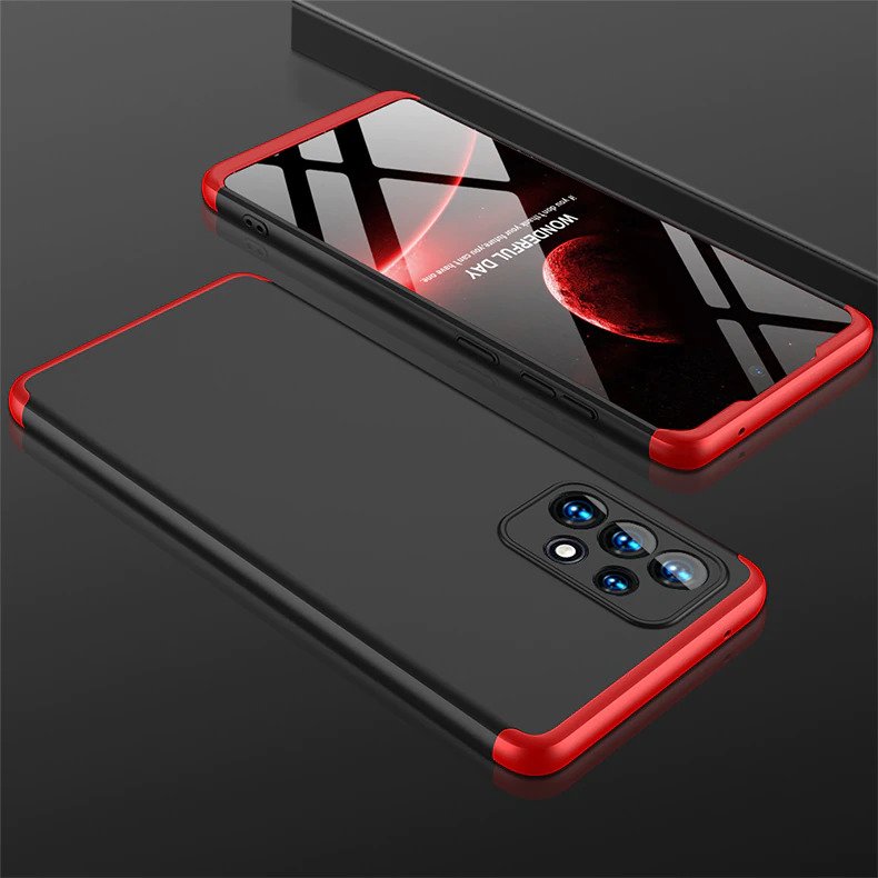 [ FREE SHIPPING] Samsung Galaxy A33 - Gkk Original Shock Proof Full Protection Cover 360 Case - Red & Black