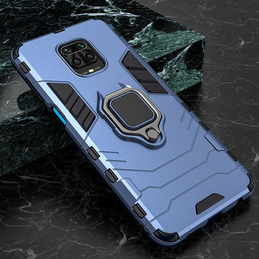 [FREE SHIPPING] Armor Shockproof (With Ring Holder) Full Protection Case For Xiaomi Redmi Note 9 Pro