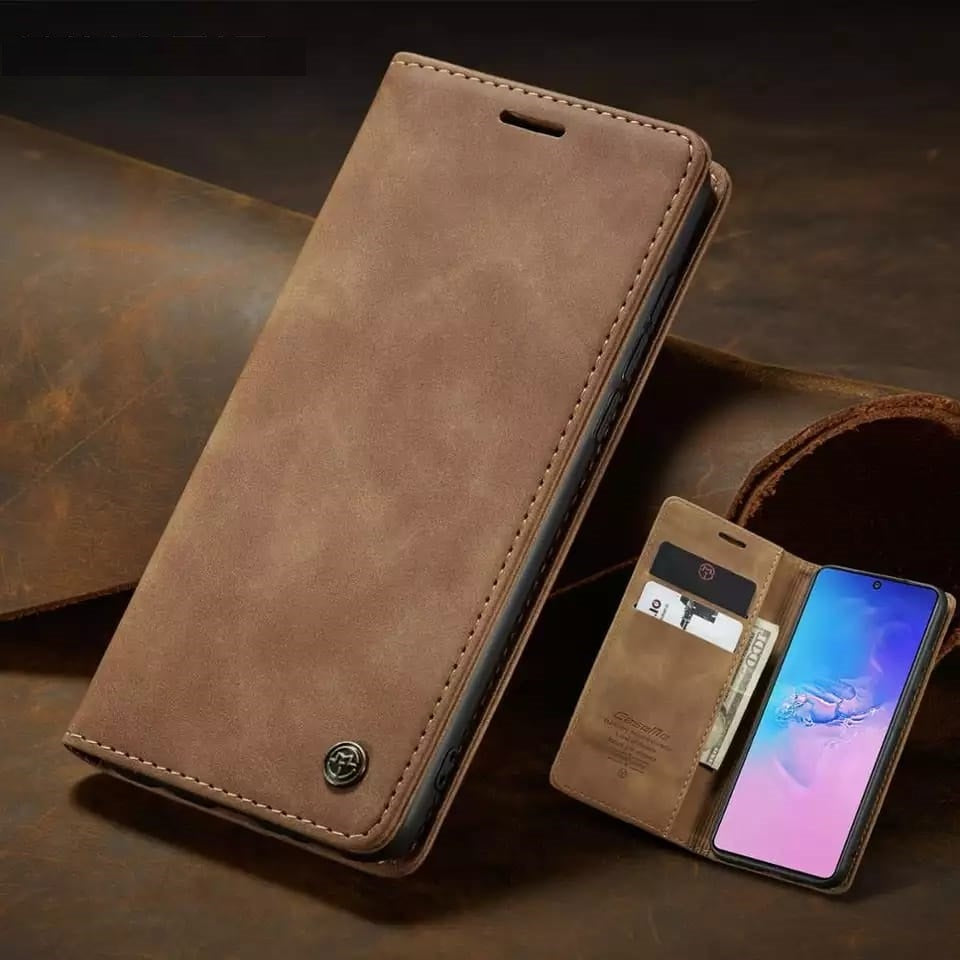 [FREE SHIPPING] CaseMe Retro Leather Case For Samsung S21 Ultra Ultra Book Style Flip Wallet Magnetic Cover Card Slots Case For Samsung S21 Ultra