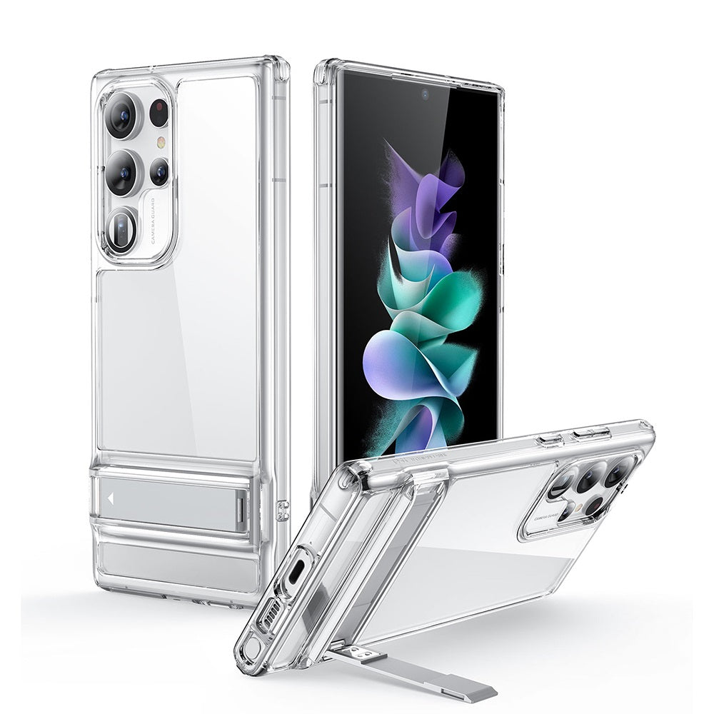 Clear Kickstand Case For Samsung Galaxy S23 Ultra