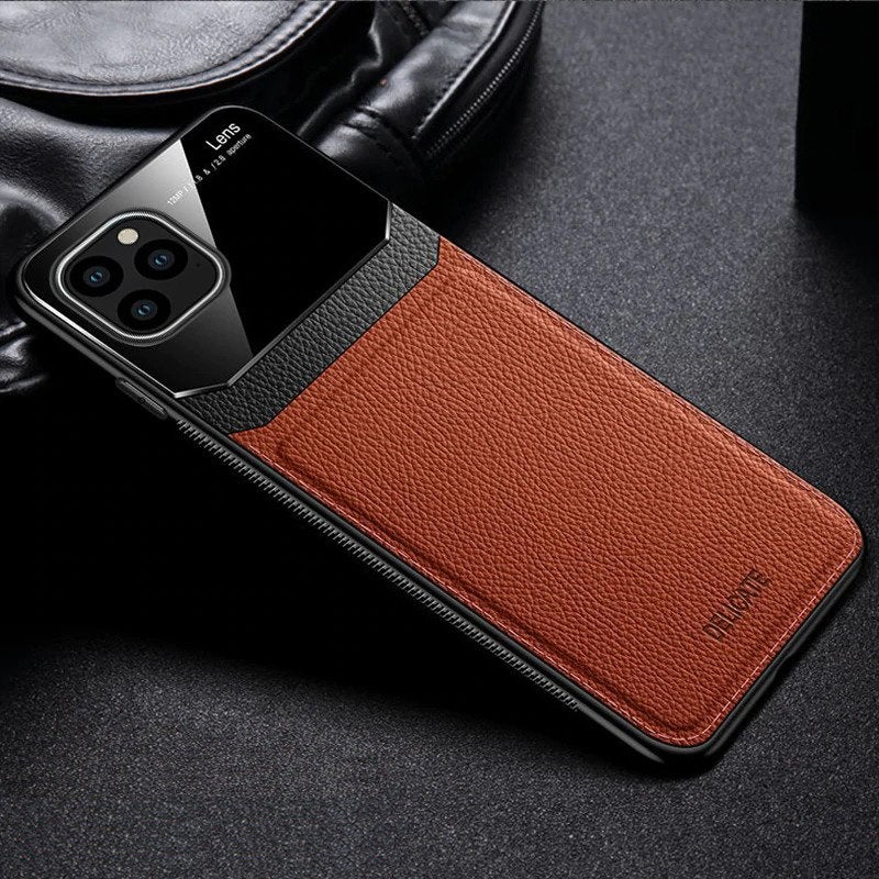 [FREE SHIPPING]Luxury Slim Leather Case Lens Shockproof Back Cover for Iphone 11 Pro Max