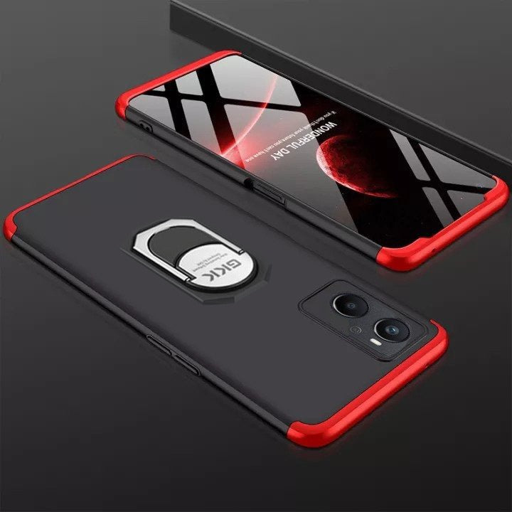 [ FREE SHIPPING] Oppo A96- Gkk Original Shock Proof Full Protection Cover 360 Case With Ring Holder