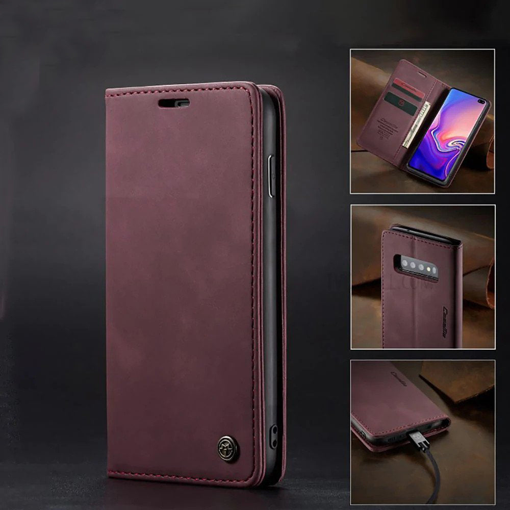 [FREE SHIPPING] CaseMe Retro Leather Case For Samsung S10 5g  Book Style Flip Wallet Magnetic Cover Card Slots Case For Samsung S10 5g