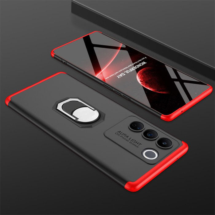 [ FREE SHIPPING] VIVO V27E- GKK ORIGINAL SHOCK PROOF FULL PROTECTION COVER 360 WITH RING HOLDER - RED BLACK