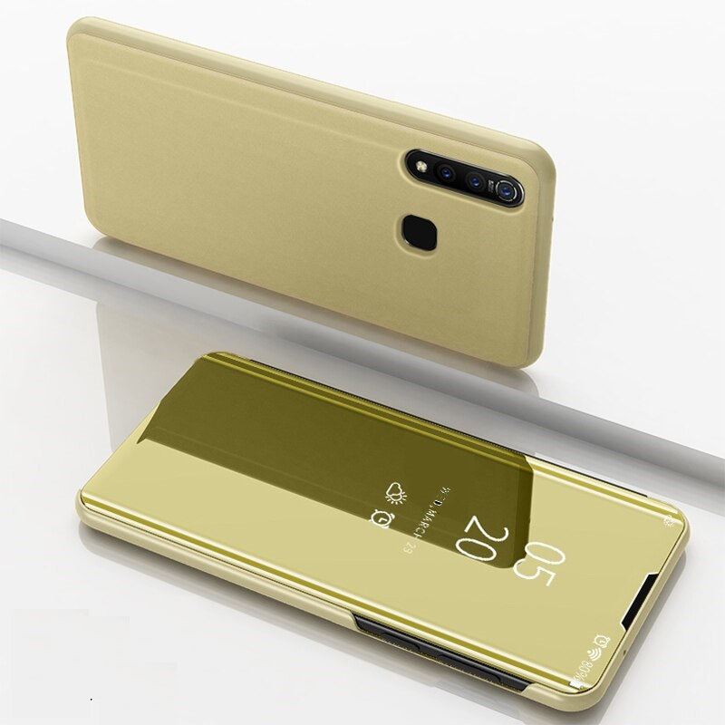 [FREE SHIPPING] Mirror Flip Sensor Case For Vivo V17 Pro - Gold