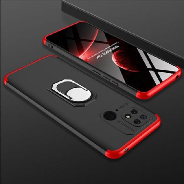 [ FREE SHIPPING] Redmi 10C - Gkk Original Shock Proof Full Protection Cover 360 Case With Ring Holder