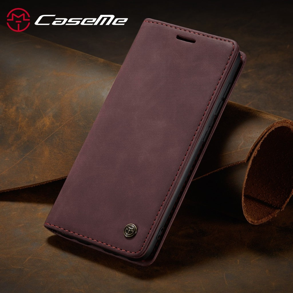 [FREE SHIPPING] CaseMe Retro Leather Case for Samsung S20 Ultra Ultra Book Style Flip Wallet Magnetic Cover Card Slots Case for Samsung S20 Ultra - Brown