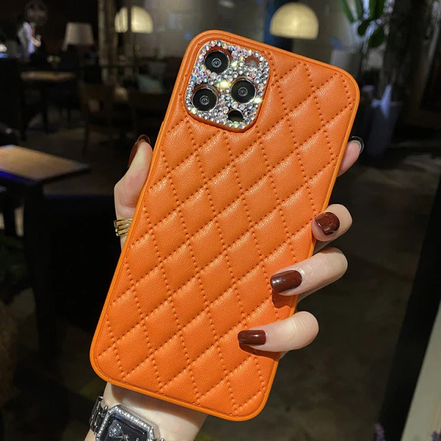 [ FREE SHIPPING] Diamond Camera Lens hard leather Phone Case For Iphone 11 Pro Max