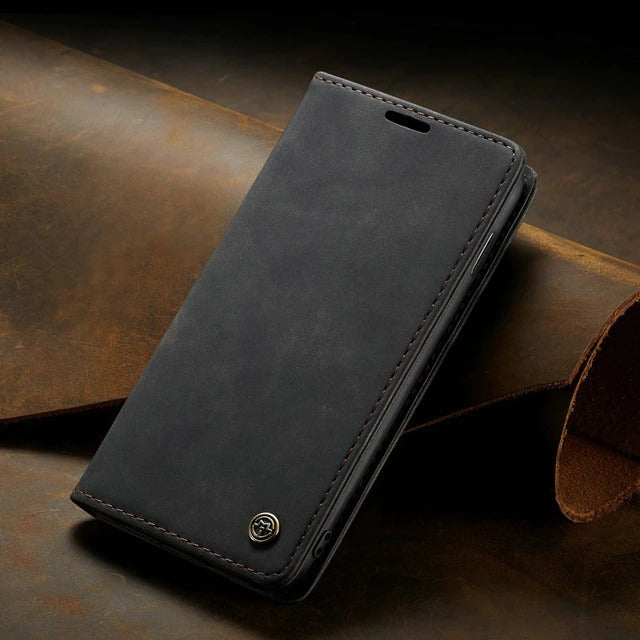 [FREE SHIPPING] CaseMe Retro Leather Case for Samsung A71 Book Style Flip Wallet Magnetic Cover Card Slots Case for Samsung A71