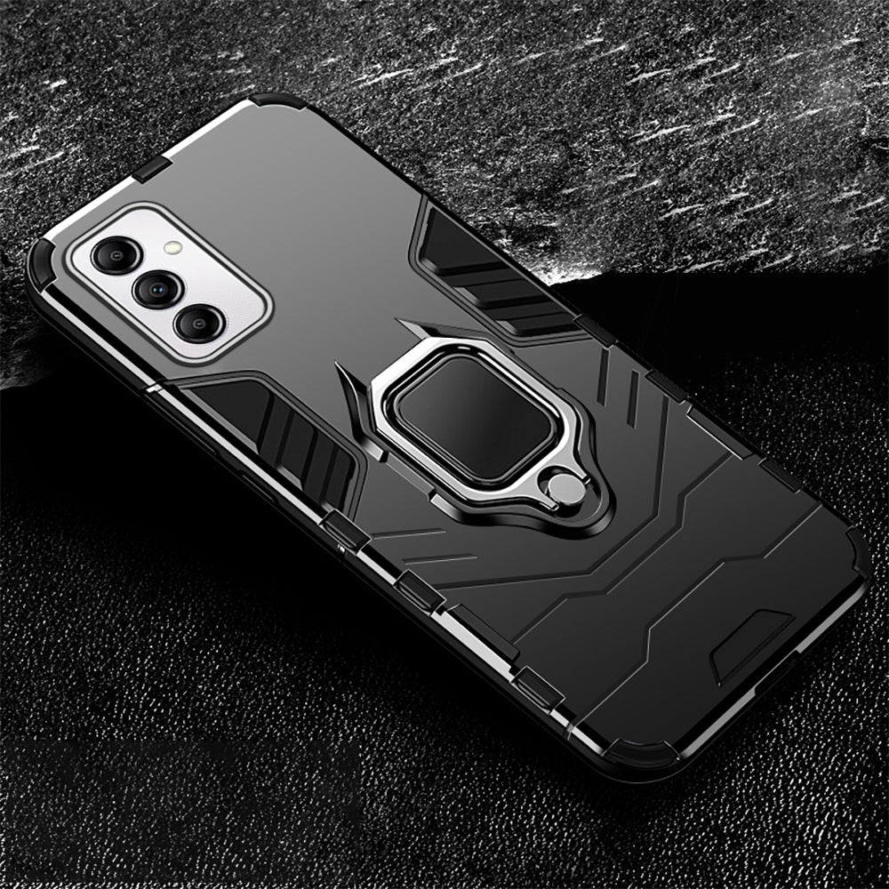 [ FREE SHIPPING] SAMSUNG A14 ,ARMOR SHOCKPROOF STAND HOLDER COVER - BLACK