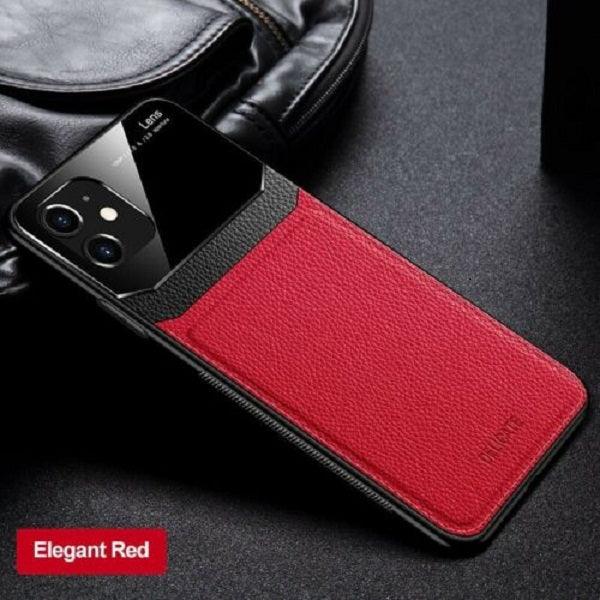 Leather Red mobile cover for Iphone 12 in pakistan - Clair.pk