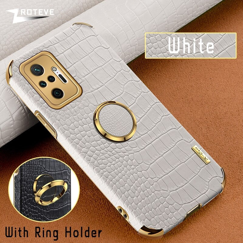 [ FREE SHIPPING] Crocodile Pattern Leather Case For Xiaomi Redmi Note 10 / Note 10s