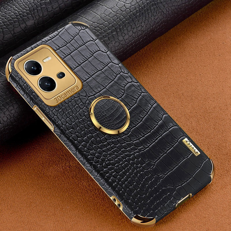 [ FREE SHIPPING] Crocodile Pattern Leather Case For Vivo V25