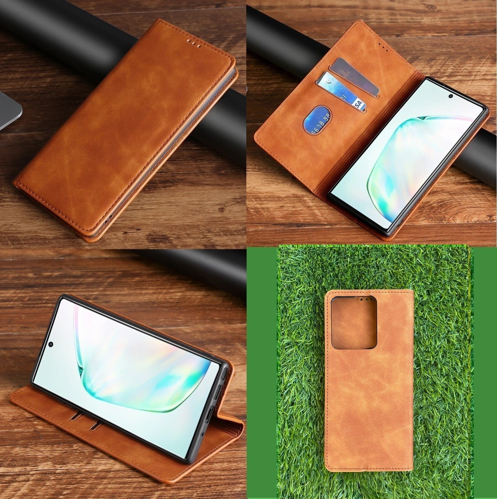 [FREE SHIPPING] LUXURY RETRO STAND FLIP LEATHER CASE FOR REDMI 12