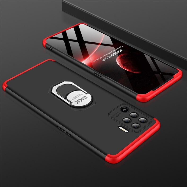 [ FREE SHIPPING] Oppo F19 Pro - Gkk Original Shock Proof Full Protection Cover 360 Case With Ring Holder